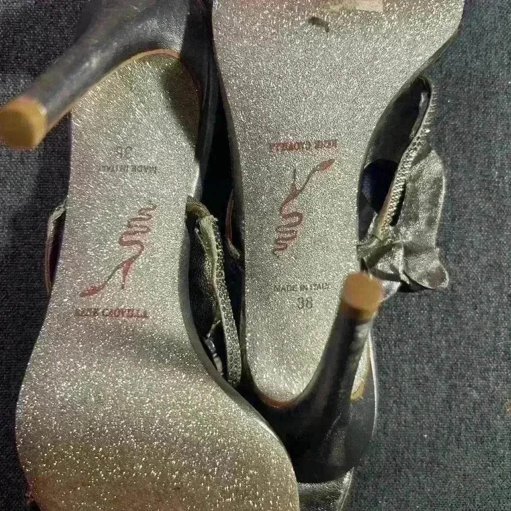 René Caovilla Vintage Crystal Embellished Stiletto Heels Size 38- damaged - Picture 8 of 9